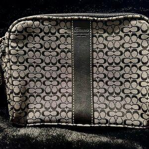 Coach Monogram Black and Gray Crossbody